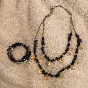 Matching necklace and bracelet